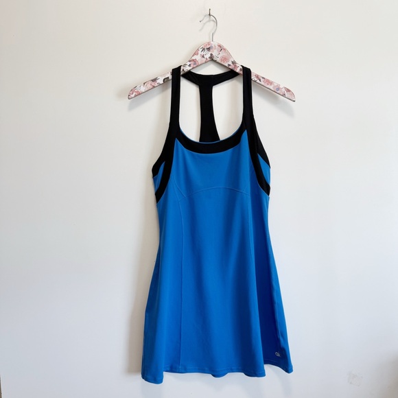 blue alo dress Ribbed Mesh Secret Dress - Crystal Clear Blue